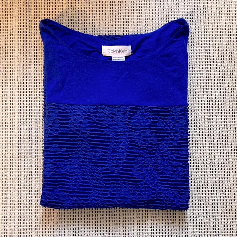BNWT Calvin Klein cobalt blue top